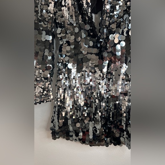 NEW WITH TAGS NASTY GAL SEQUINS OPEN BACK BLAZER DRESS SIZE 0 sold out - Picture 7 of 16